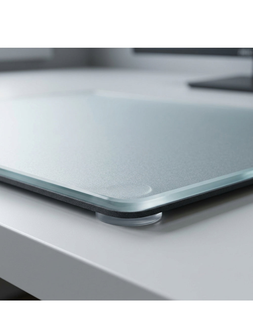 Yfbdr Micro-Etched Tempered Glass Mouse Pad 350 x 280 mm Frost Blue - Detail view