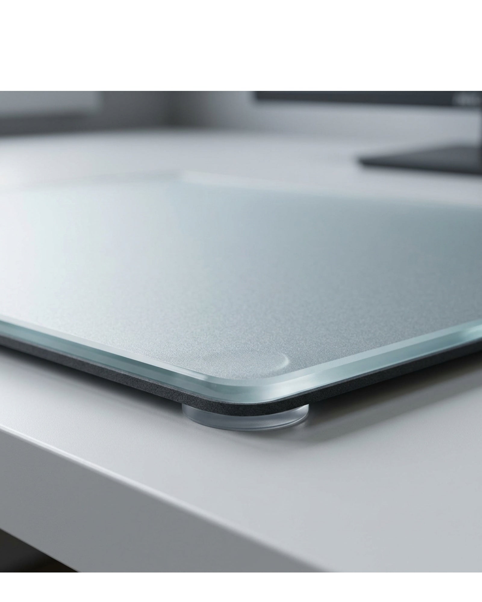 Yfbdr Micro-Etched Tempered Glass Mouse Pad 350 x 280 mm Frost Blue - Detail view